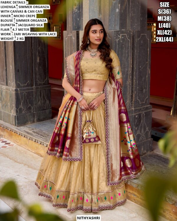 Elegant Jacquard Silk Dupatta Lehenga Set
