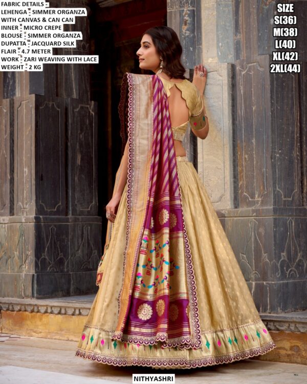 Elegant Jacquard Silk Dupatta Lehenga Set