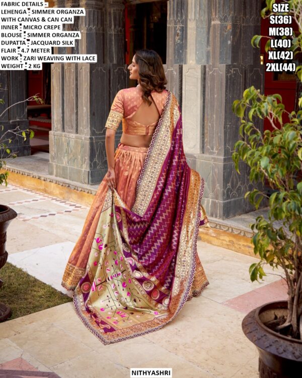 Elegant Jacquard Silk Dupatta Lehenga Set