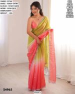 Fendy Satin Sequin Embroidery Saree With Blouse