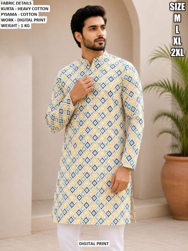Premium Men Heavy Cotton Kurta With Pajama