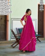 Chinon Lehenga With Dupatta And Thread Embroidery Work