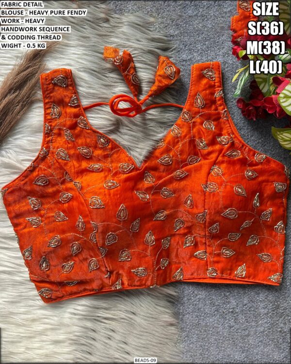 Heavy Pure Fendy Handwork Blouse