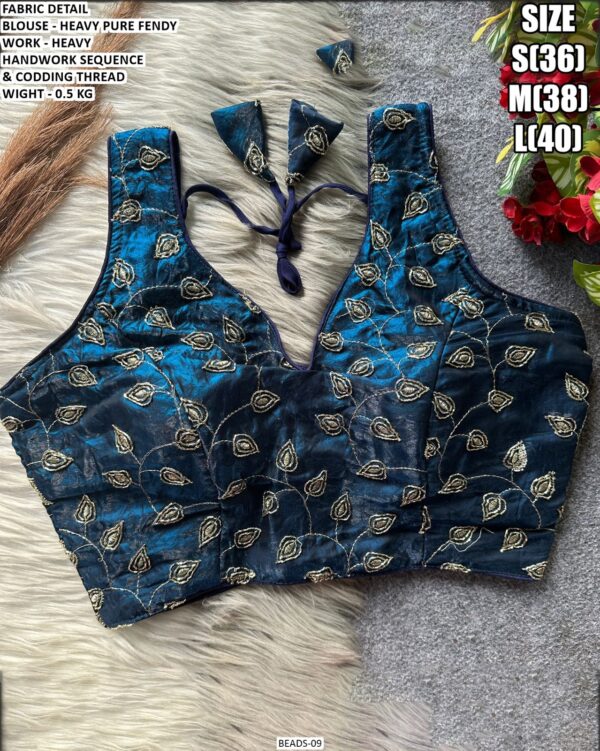 Heavy Pure Fendy Handwork Blouse