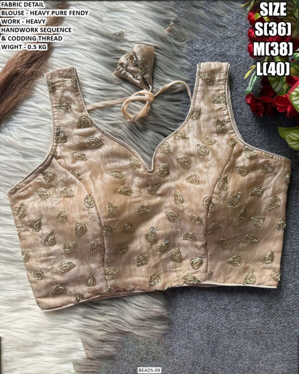 Heavy Pure Fendy Handwork Blouse
