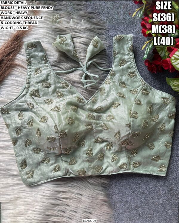 Heavy Pure Fendy Handwork Blouse