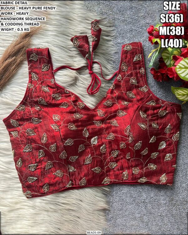 Heavy Pure Fendy Handwork Blouse