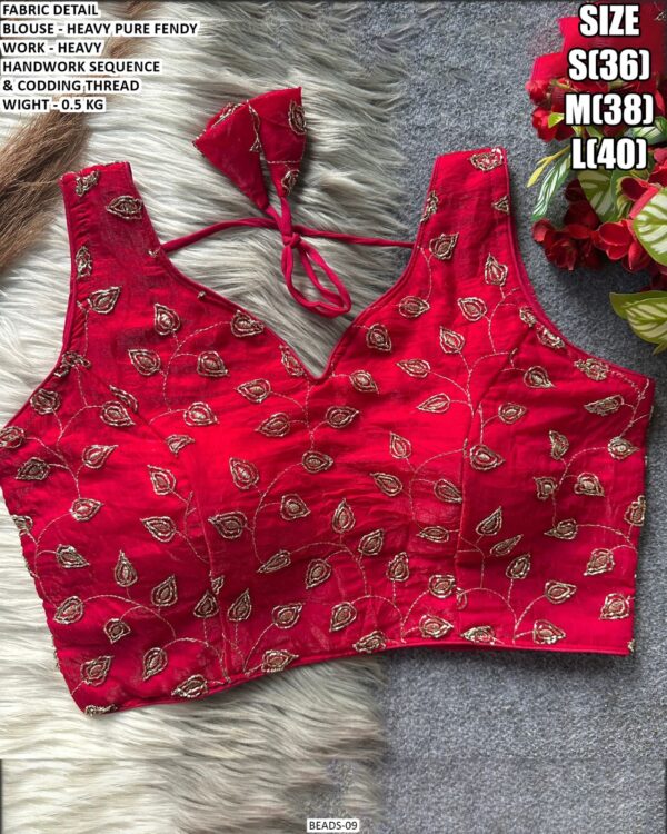 Heavy Pure Fendy Handwork Blouse