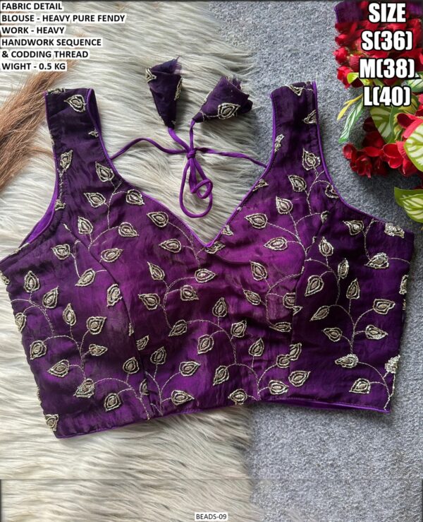 Heavy Pure Fendy Handwork Blouse