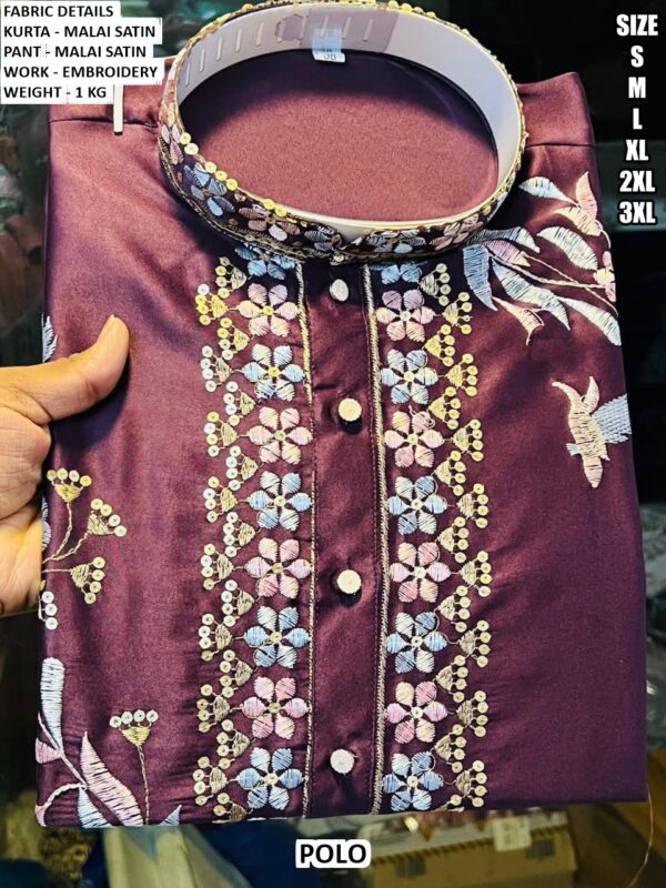 Designer Embroidery Work Kurta Pant For Men