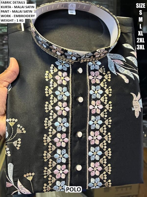 Designer Embroidery Work Kurta Pant For Men