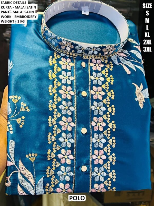 Designer Embroidery Work Kurta Pant For Men
