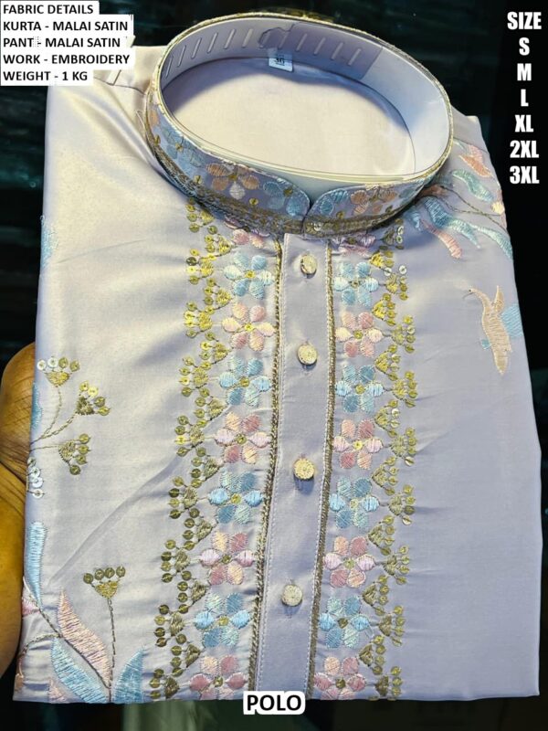 Designer Embroidery Work Kurta Pant For Men