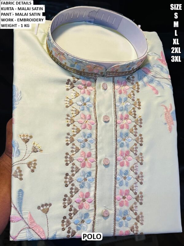 Designer Embroidery Work Kurta Pant For Men