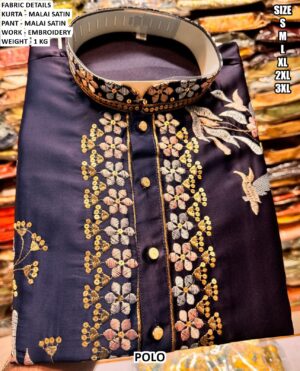 Designer Embroidery Work Kurta Pant For Men