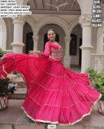 Leheriya Print Heavy Chinon Lehenga Set