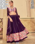 Georgette Lehenga Set With Embroidery Thread Work