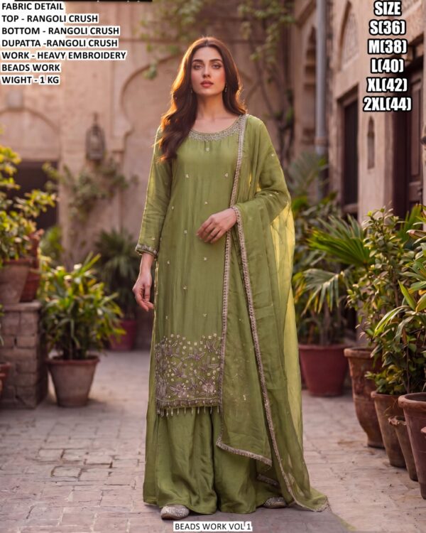 Rangoli Crush Heavy Embroidery Suit Set