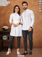Trendy Linen Cotton Couple Outfit For Daily Wear