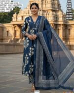 Daily Festive Wear Printed Rayon Suit Set