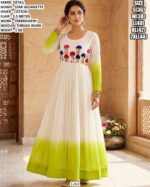 Star Georgette Embroidery Gown For Women