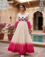 Star Georgette Embroidery Gown For Women