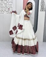 Pure Cotton Lehenga Set With Real Hand Work And Real Mirror Work