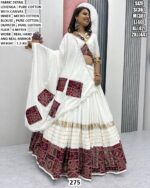 Pure Cotton Lehenga Set With Real Hand Work And Real Mirror Work