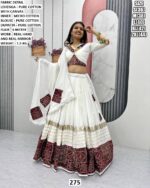 Pure Cotton Lehenga Set With Real Hand Work And Real Mirror Work