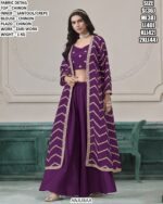 Chinon Palazzo Suit Set With Designer Zari Work