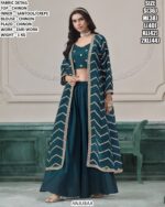 Chinon Palazzo Suit Set With Designer Zari Work