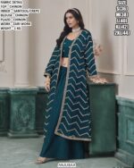 Chinon Palazzo Suit Set With Designer Zari Work