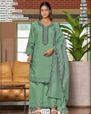 Party Wear Kurti Palazzo Set With Soft Organza Dupatta