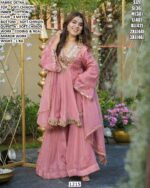 Soft Chinon Designer Ethnic Set With Real Mirror Work