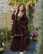 Soft Chinon Designer Ethnic Set With Real Mirror Work