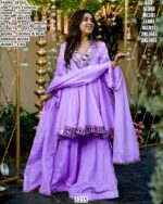 Soft Chinon Designer Ethnic Set With Real Mirror Work