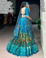 Purchase This Kalamkari Printed Tussar Silk Lehenga Choli For Festivals