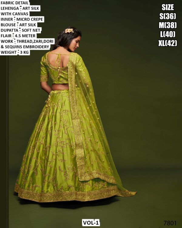 Elegant Sequins Embroidery Lehenga For Women