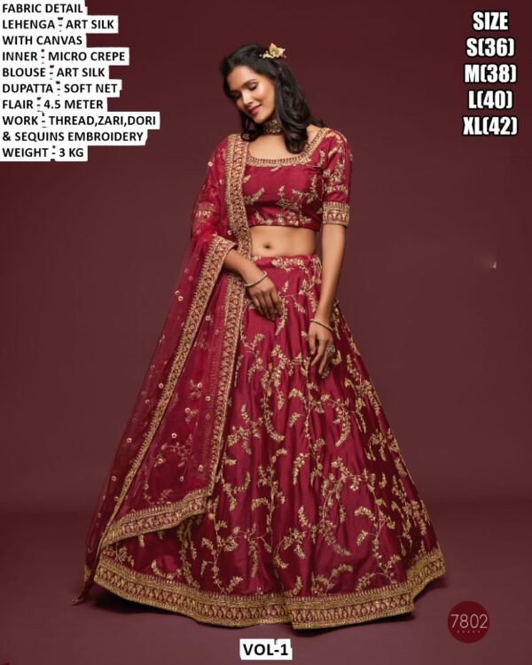 Elegant Sequins Embroidery Lehenga For Women