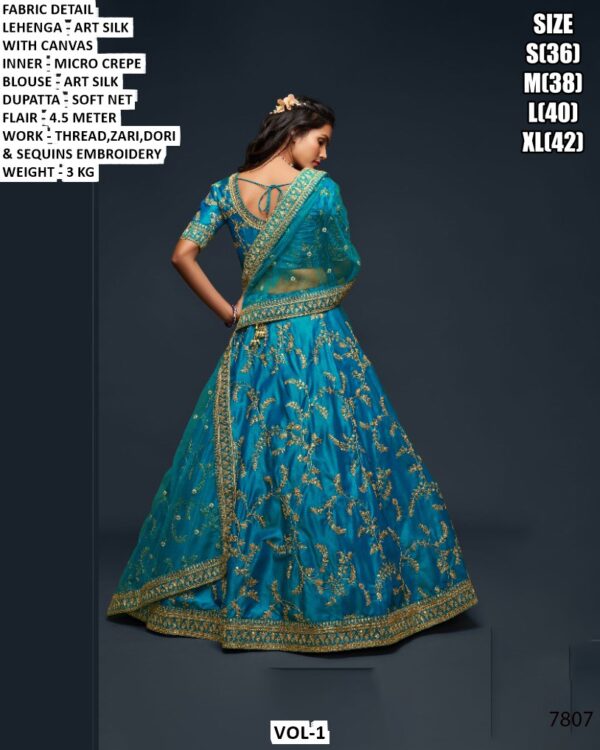 Elegant Sequins Embroidery Lehenga For Women