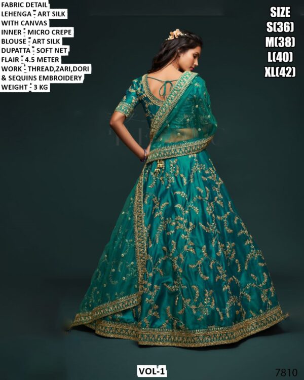 Elegant Sequins Embroidery Lehenga For Women