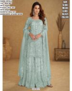 Party Wear Real Net Embroidery Suit Set