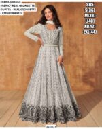 Real Georgette Embroidered Gown With Dupatta