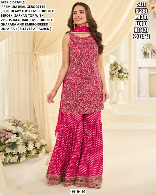Heavy Look Embroidered Gharara Suit For Women