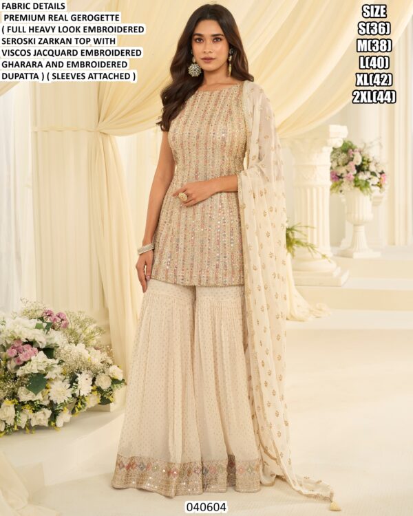 Heavy Look Embroidered Gharara Suit For Women