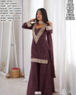Designer Belt Style Sharara Set With Real Mirror Work