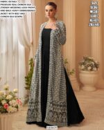 Wedding Wear Chinon Silk Gown With Belt