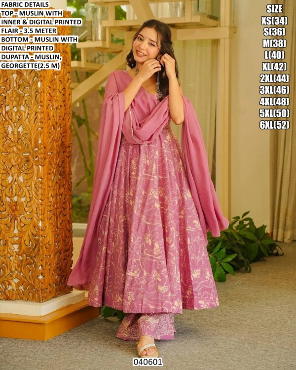 Comfortable Muslin Digital Printed Ethnic Set