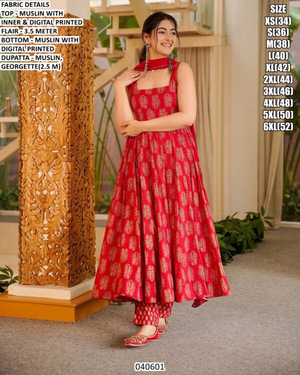 Comfortable Muslin Digital Printed Ethnic Set