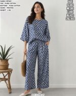 Pure Cotton Co-Ord Set With Printed Work